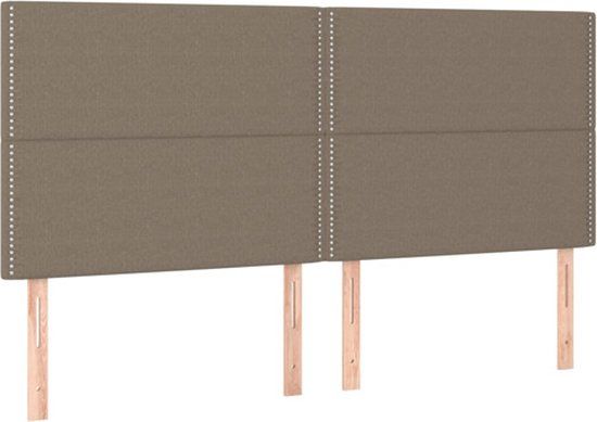 VidaXL Hoofdeind & Voeteind Taupe 2000x50x1180-1280 mm