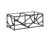 Maison Exclusive - Table basse avec plateau en verre transparent, 98,5 x 50 x 41 cm, acier