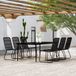Maison Exclusive - Salon de jardin, 7 pièces, noir