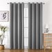 Rideau thermique isolant pour portes, gris clair, 100% occultant, 2 couches, multifonctionnel, coupe-vent, 132 x 214 cm