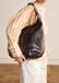 Manfield Donkerbruine leren croco shopper