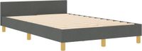 vidaXL Bedframe met hoofdeinde Donkergrijs 120 x 200 cm Stof