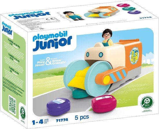 PLAYMOBIL JUNIOR: Duw en grijpvuilniswagen - 71774