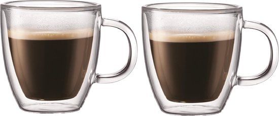 Bodum Bistro Dubbelwandig Glas - 0,15 l - 2 stuks