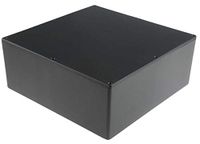 RS PRO Aluminium behuizing zwart buitenmaat 250 x 250 x 100mm