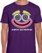 Bellatio Decorations Foute Party T-shirt voor heren - happy de peppie - paars - carnaval/themafeest M