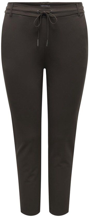 ONLY CARMAKOMA Heren Broek - Regular Waist Casual Broek - Donkerbruin - Zebraprint - Viscose/Polyamide/Elastaan - Maat 50