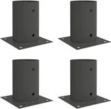 vidaXL Ronde Grondanker 4 st Antraciet 15 x 15 x 15 cm Metaal