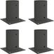 vidaXL Ronde Grondanker 4 st Antraciet 15 x 15 x 15 cm Metaal