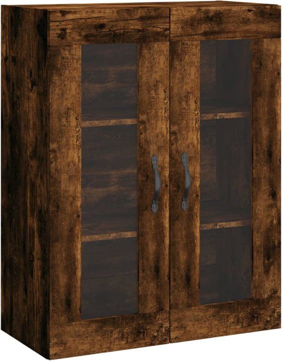 vidaXL Wandkast 69,5x34x90 cm Bewerkt Hout Gerookt Eikenkleurig