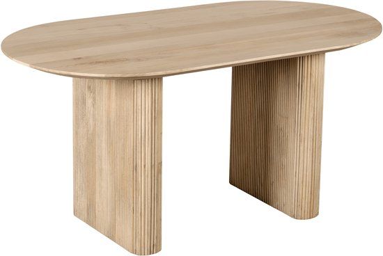 Lewis & Loft Eettafel Lynn - FSC®-gecertificeerd mangohout - Ovaal - 160x90 cm - Naturel