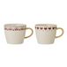 Bloomingville Jolly Mok Set van 2 Meerkleurig Steengoed 0,3 l