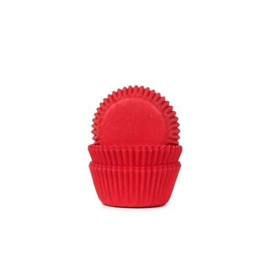 House of Marie Cupcake Cups MINI Dieprood 35x23mm. 50st