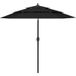 VidaXL Parasol à 3 couches avec mât en aluminium 2,5 m noir