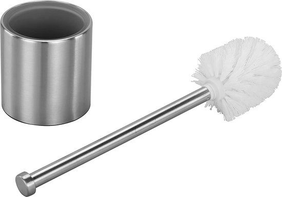 axentia RVS Toiletborstel en Houderset - Zilver