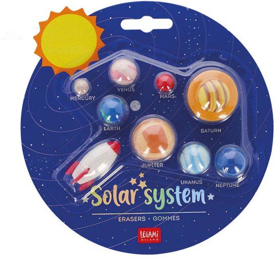 Legami set van 9 gummen Solar System
