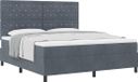 vidaXL Boxspringbed met matras, donkergrijs, 180 x 200 cm, fluweel