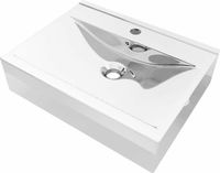 vidaXL Wastafel met overloop 60x46x16 cm keramiek zilverkleurig