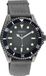 OOZOO Timpieces - Titanium horloge met grijze klittenband polsband - C11011