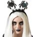 Atosa Halloween/horror verkleed diadeem/tiara - met grote spinnen - kunststof - voor dames/meisjes