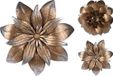 Koopman Muurdecoratie bloem brons 35 cm wanddecoratie kunststof goud.