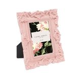 Laura Ashley 2x3 roze sierlijke getextureerde handgemaakte hars fotolijst met ezel, voor tafelblad en wanddisplay, decoratief bloemenontwerp interieur, fotogalerij, kunst en meer (2x3, roze)