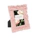 Laura Ashley 2x3 roze sierlijke getextureerde handgemaakte hars fotolijst met ezel, voor tafelblad en wanddisplay, decoratief bloemenontwerp interieur, fotogalerij, kunst en meer (2x3, roze)