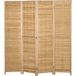 Panneau pliant en bambou naturel 160x170 cm, séparateur de pièce 4 panneaux pour salon chambre, écran décoratif pliable