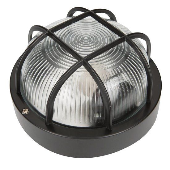 Smartwares Bull Eye Buitenlamp - Rond - Zwart - E27 - IP44