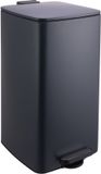 Merkloos / Sans marque Relaxdays Prullenbak - 30 liter - softclose deksel - donkergrijs