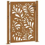 vidaXL Poort met golfontwerp 100x125 cm weervast staal