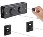 Séchoir à linge - Extensible - Double fil - Acier inoxydable - 5,1 m x 2 m - Noir - Pour intérieur et extérieur