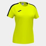 Joma Sportshirt Dames Academy Geel/Groen Fluo/Zwart Polyester Korte Mouw Effen