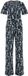 WE Fashion Combinaison pour femme avec structure Bleu marine Manches courtes Col en V Chiné Polyester XS