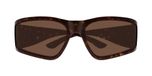 Balenciaga Bb0457s Lunettes de soleil unisexe Havane Masques marron 74mm