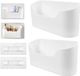 Unyqoos® Boîtes de rangement murales auto-adhésives, set de 2, plastique, blanc