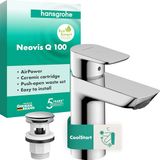 Hansgrohe Wastafelmengkraan 100 Neovis Q - CoolStart u.Push-Open afvoergarnituur chr, 71352000