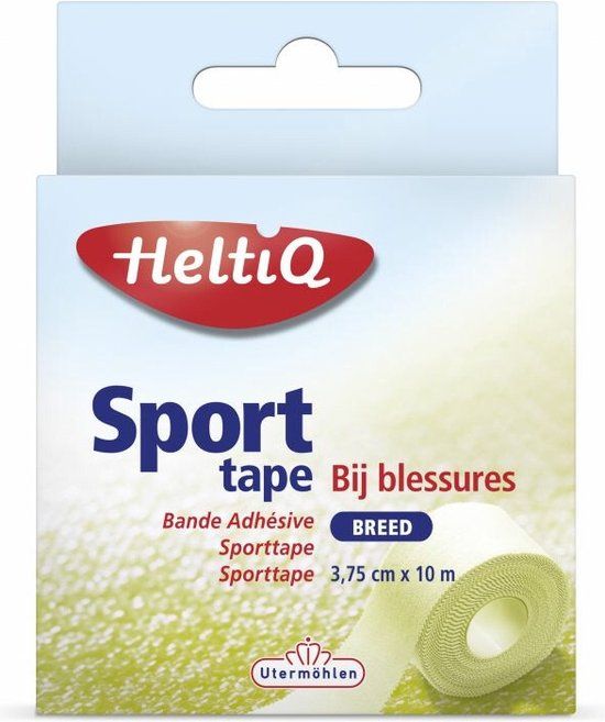 HeltiQ Sporttape Breed 10 m x 3,75 cm - Wit