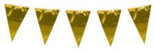 Merkloos / Sans marque Boland Vlaggenlijn XL - 3x - goud - 10 meter
