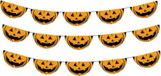Funny Fashion Halloween - Set van 3x stuks - pompoenen thema vlaggenlijn - 5,5 meter