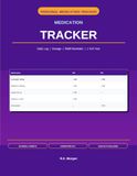 Personal Medication Tracker Log Book: Daily Pill Organizer with AM PM Check Off Dosage Tracker Refill Reminder and Doctor Contacts for Seniors