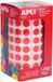 Apli Kids stickers op rol | cirkel diameter 10,5 mm | rood