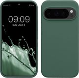kwmobile telefoonhoesje geschikt voor Google Pixel 10 / Pixel 10 Pro - Hoesje met siliconen coating - Smartphone case in dennengroen