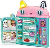 VTech Gat-Censor Ontdekkingsboek Gabby's poppenhuis, elektronisch speelgoed vanaf 3 jaar, 14 pagina's, originele stem, verlichte knoppen, lift en educatieve spellen, ESP-versie