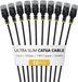 StarTech.com 15cm Ultradunne Cat6a Ethernet Kabel, Zwart, 10-Pack