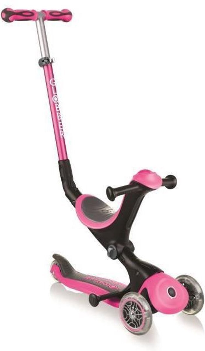 Globber Go Up Deluxe Convertible Scooter - Roze