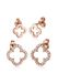 Elli - Oorbellen - Dames oorsteker set klaverblad met zirkonia in 925 sterling zilver - Dames