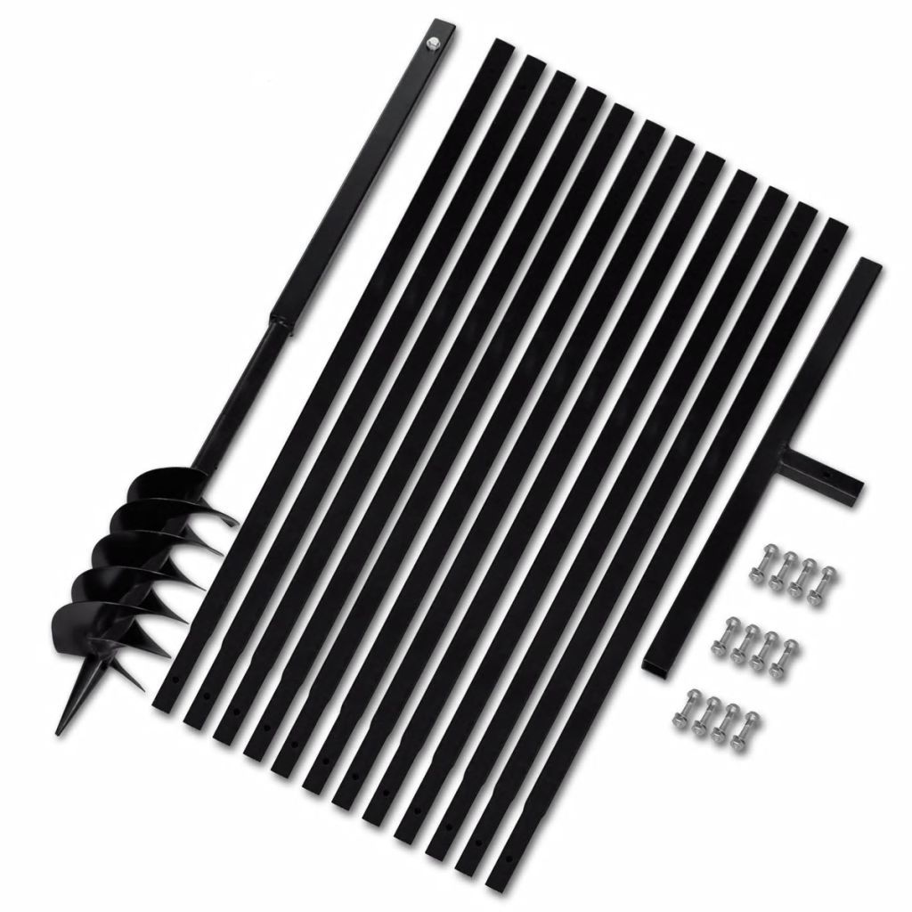 vidaXL Grondboor met handvat 120 mm en verlengstukken 13 m staal
