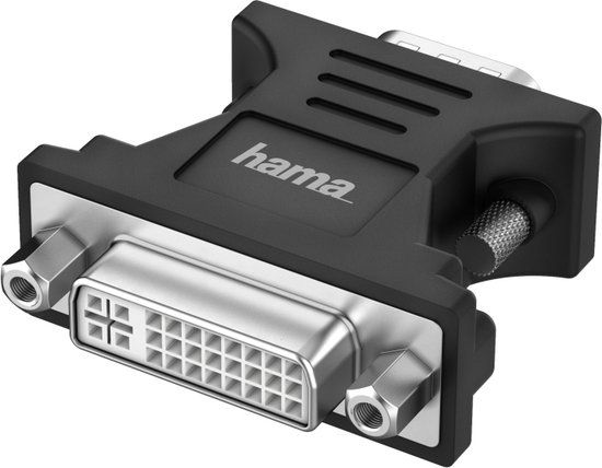 Hama 00200341 Adapter VGA (Male) to DVI-I (Female) - Black