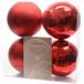 Decoris Ambiance Christmas Kerstboom decoratie kerstballen 10 cm rood 4 stuks